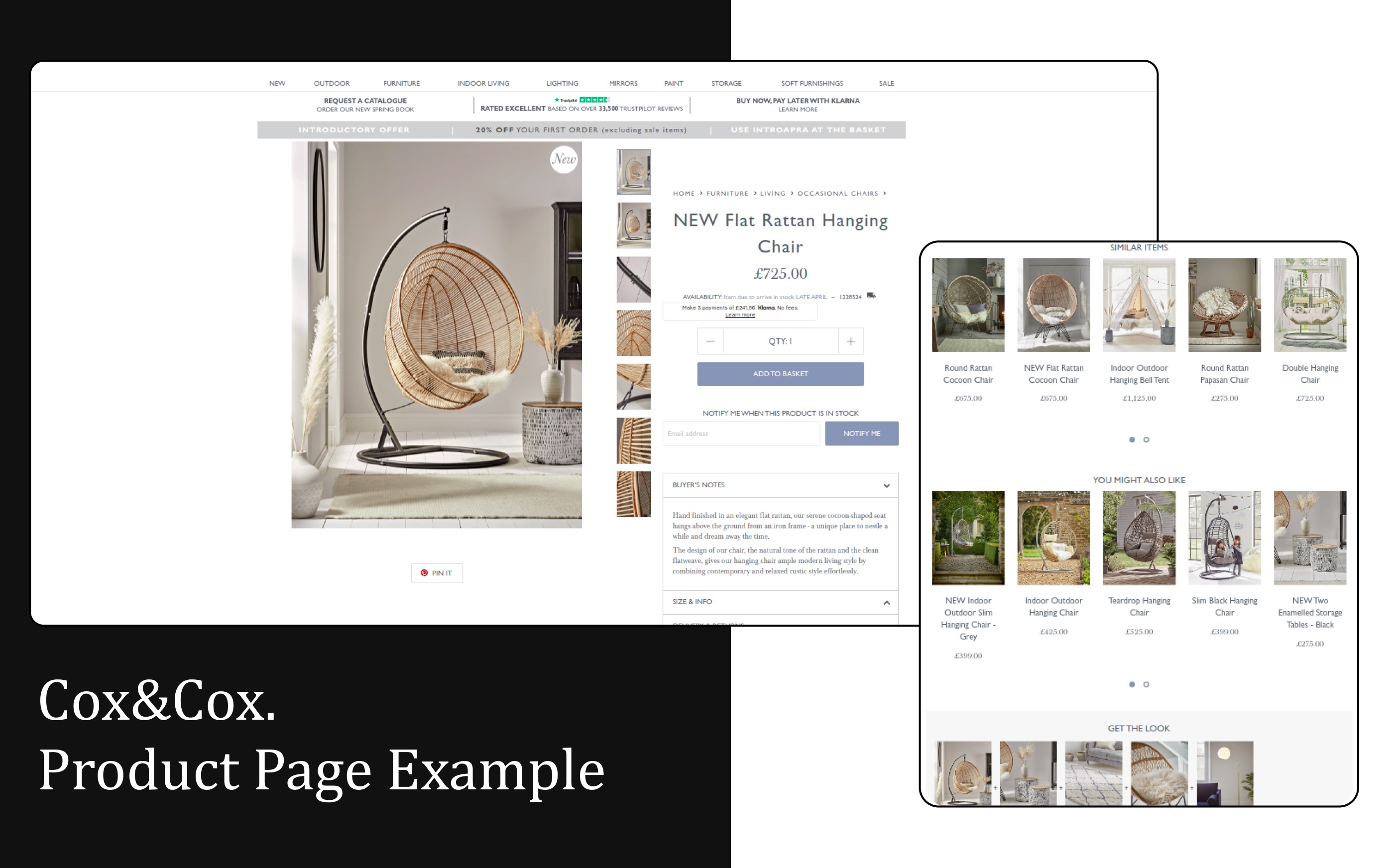 Cox&Cox. Product Page Exaple that really converts
