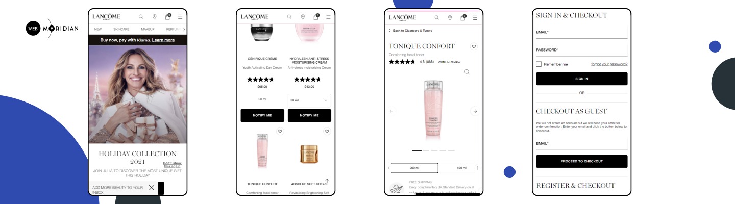 Lancome - eCommerce PWAs